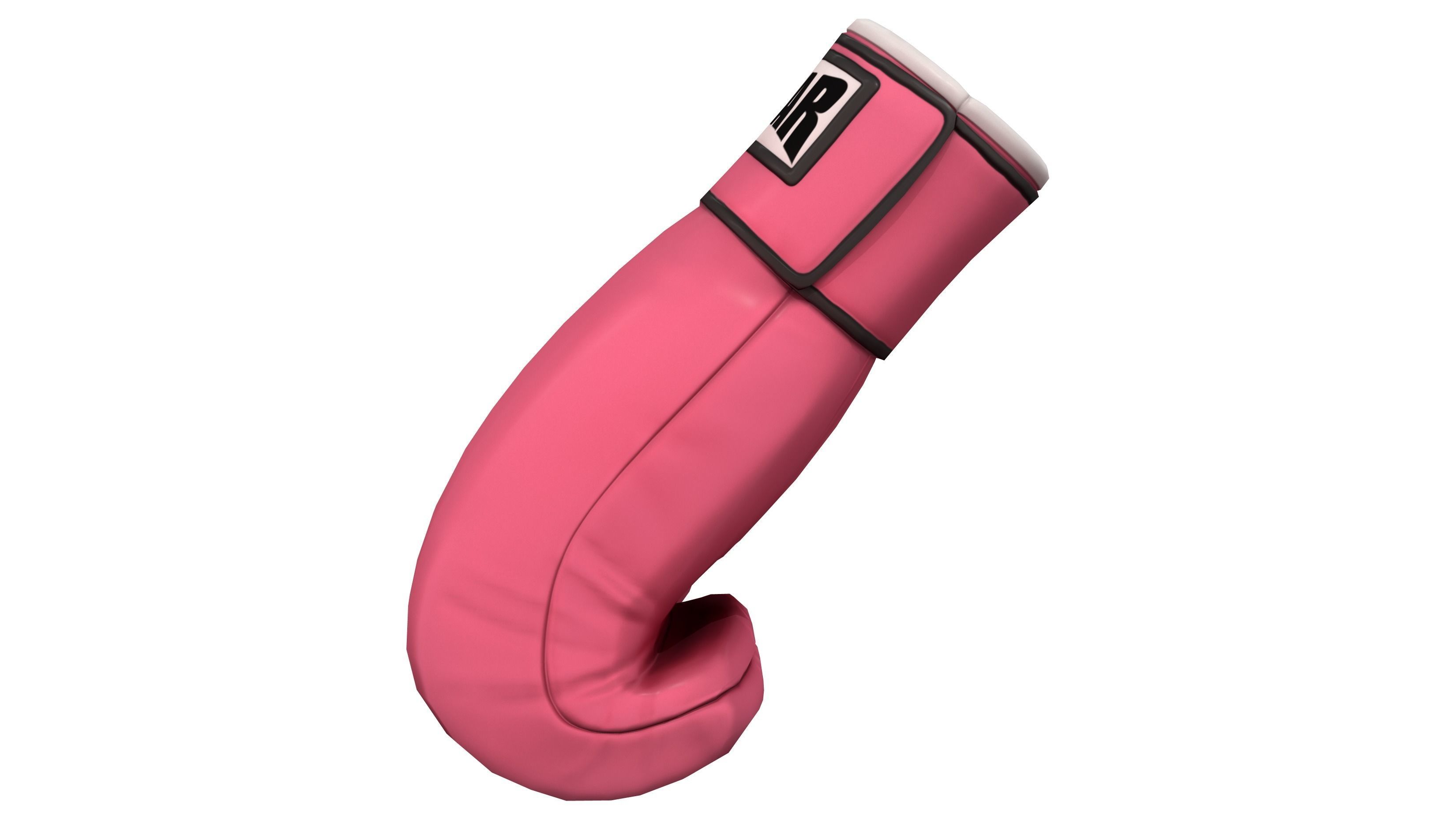 Female Pink Boxing Gloves V2 Low-poly 3D model_4