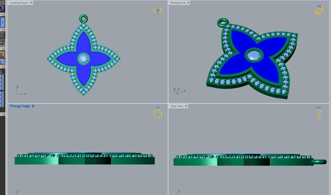 pendant 3D print model_3