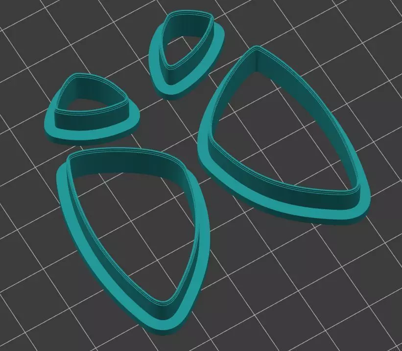 2 pcs earing 3D print model_0