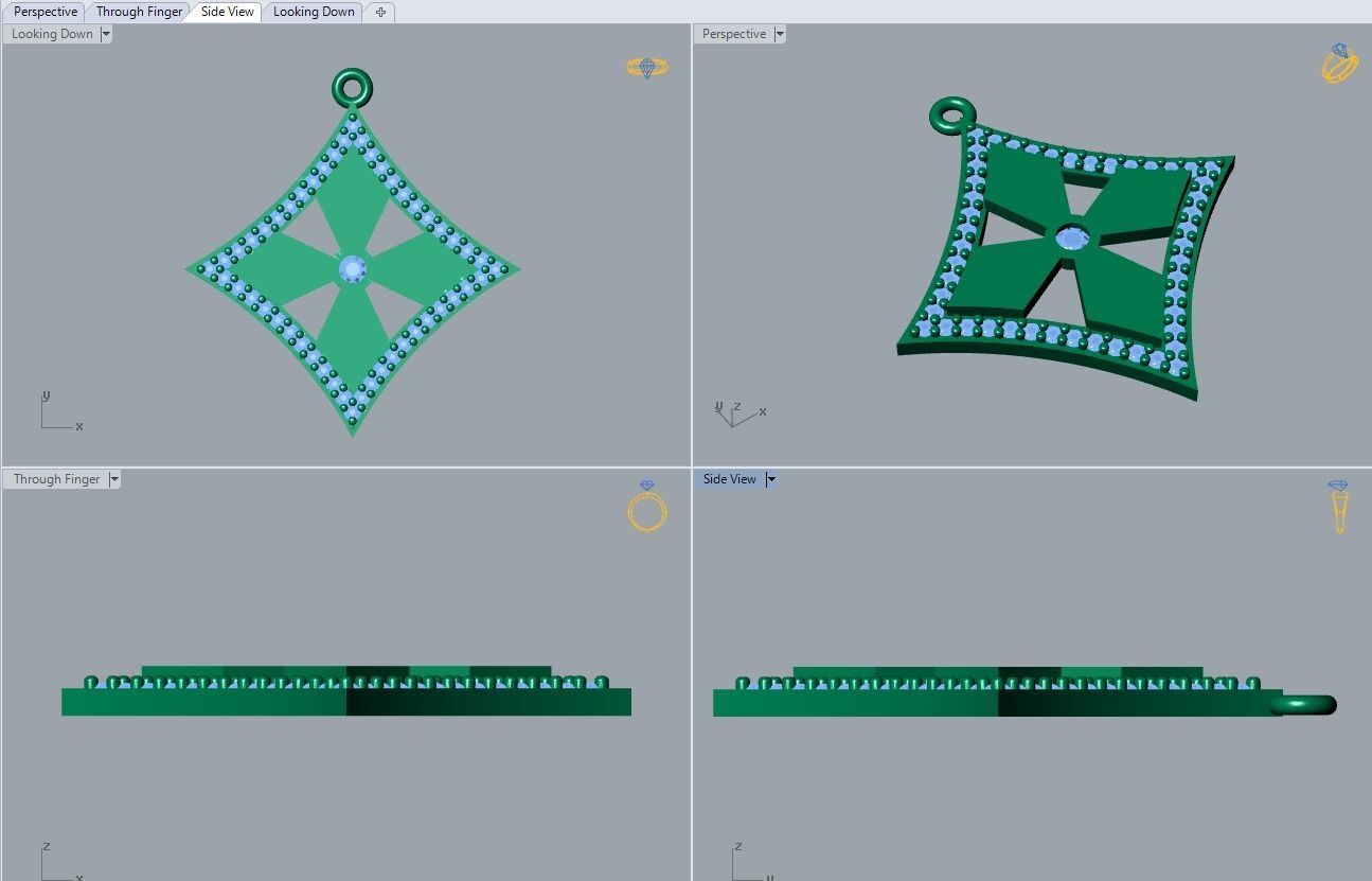 pendant 3D print model_3