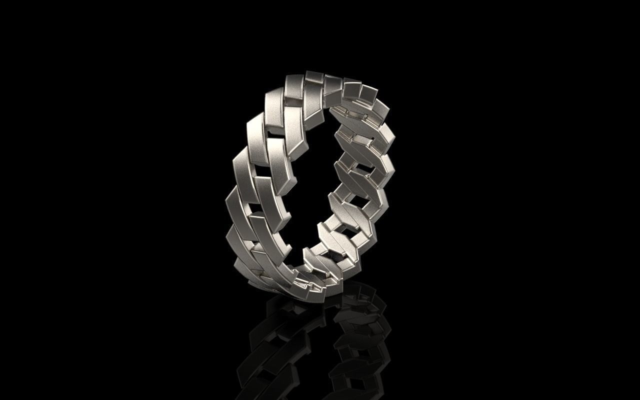 Wedding cuban ring model Z466 3D print model_23