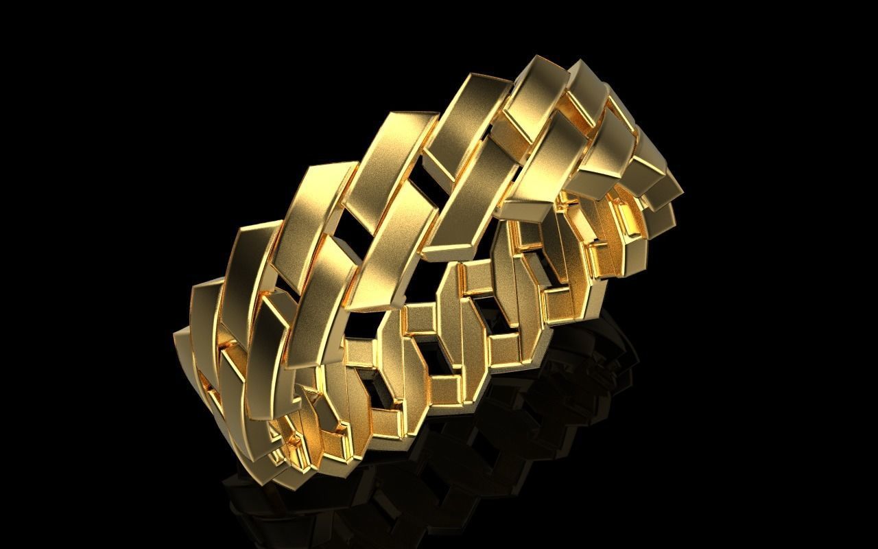 Wedding cuban ring model Z466 3D print model_32