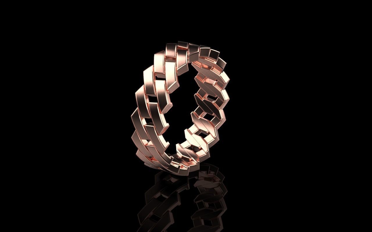 Wedding cuban ring model Z466 3D print model_24