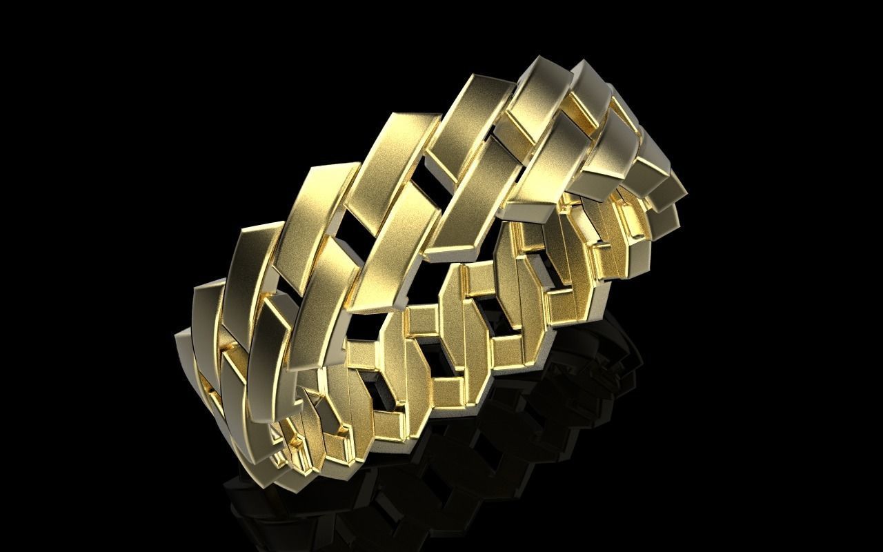 Wedding cuban ring model Z466 3D print model_31