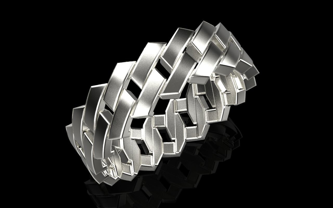 Wedding cuban ring model Z466 3D print model_27