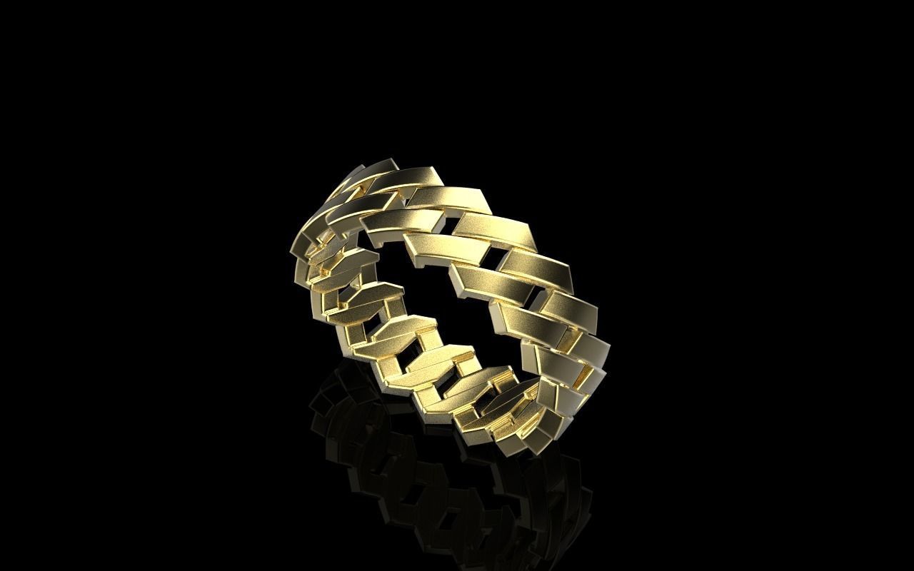 Wedding cuban ring model Z466 3D print model_19