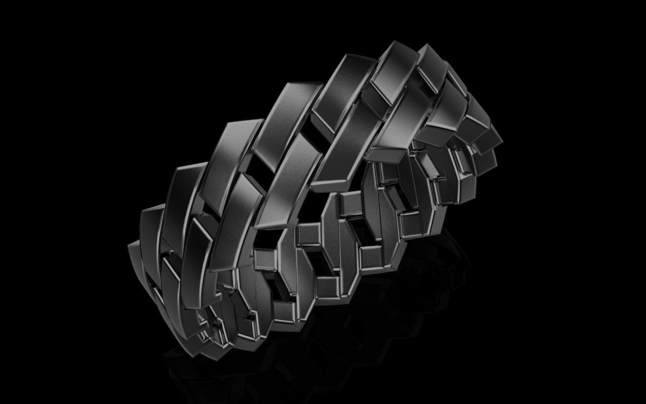 Wedding cuban ring model Z466 3D print model_28