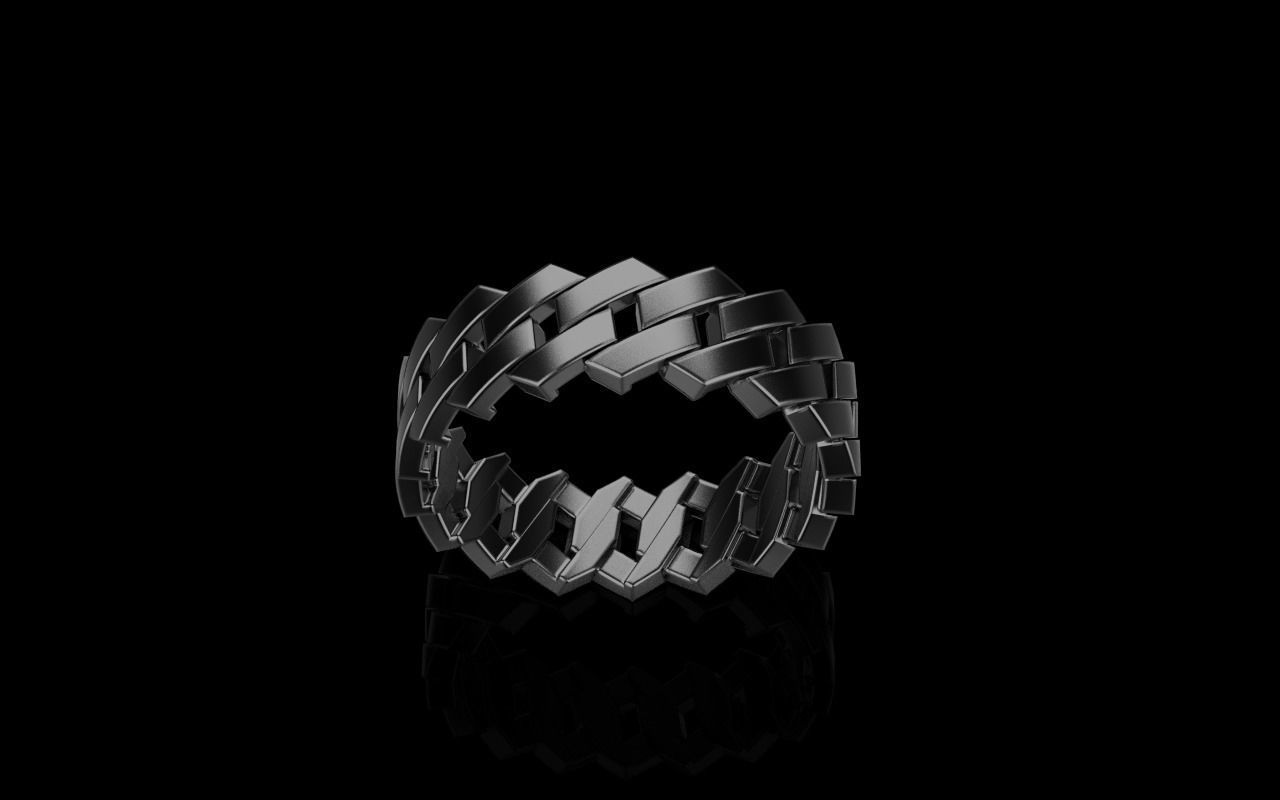 Wedding cuban ring model Z466 3D print model_13