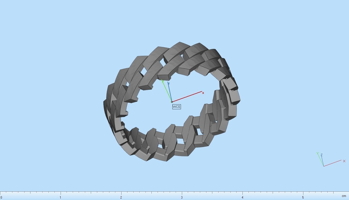 Wedding cuban ring model Z466 3D print model_7