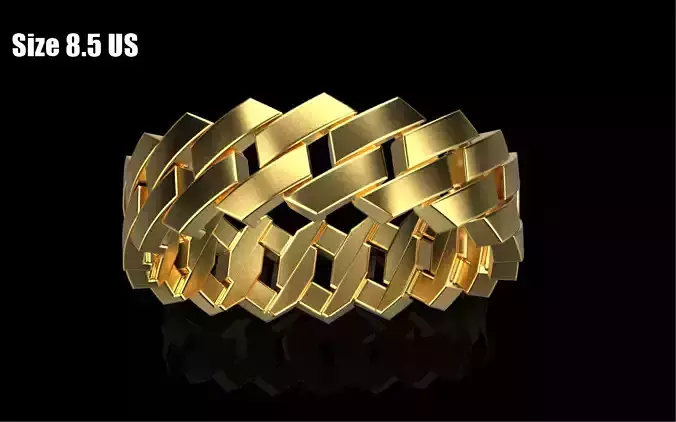 Wedding cuban ring model Z466  3D print model