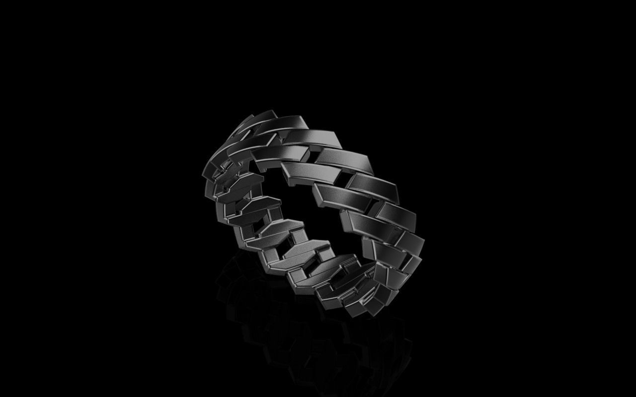 Wedding cuban ring model Z466 3D print model_16