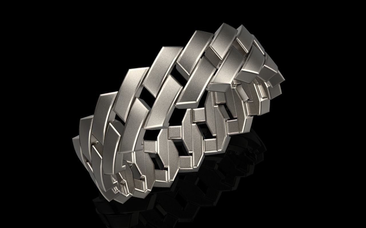 Wedding cuban ring model Z466 3D print model_30