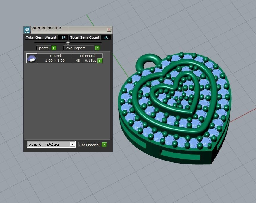 2 heart pendant 3D print model_13