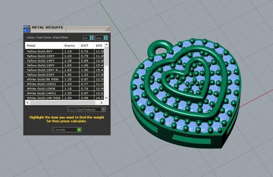 2 heart pendant 3D print model_14