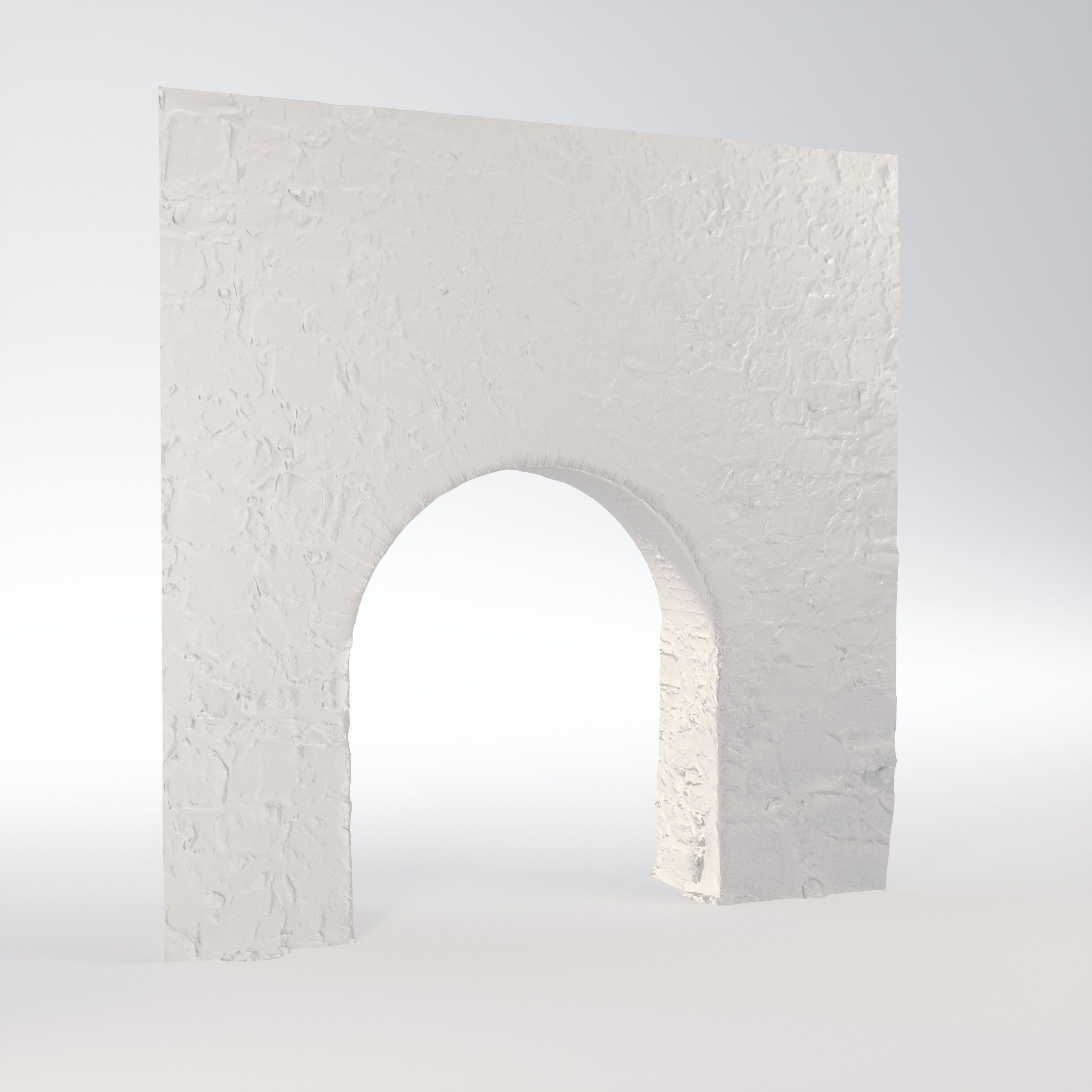Old castle wall part A Low-poly 3D model_2