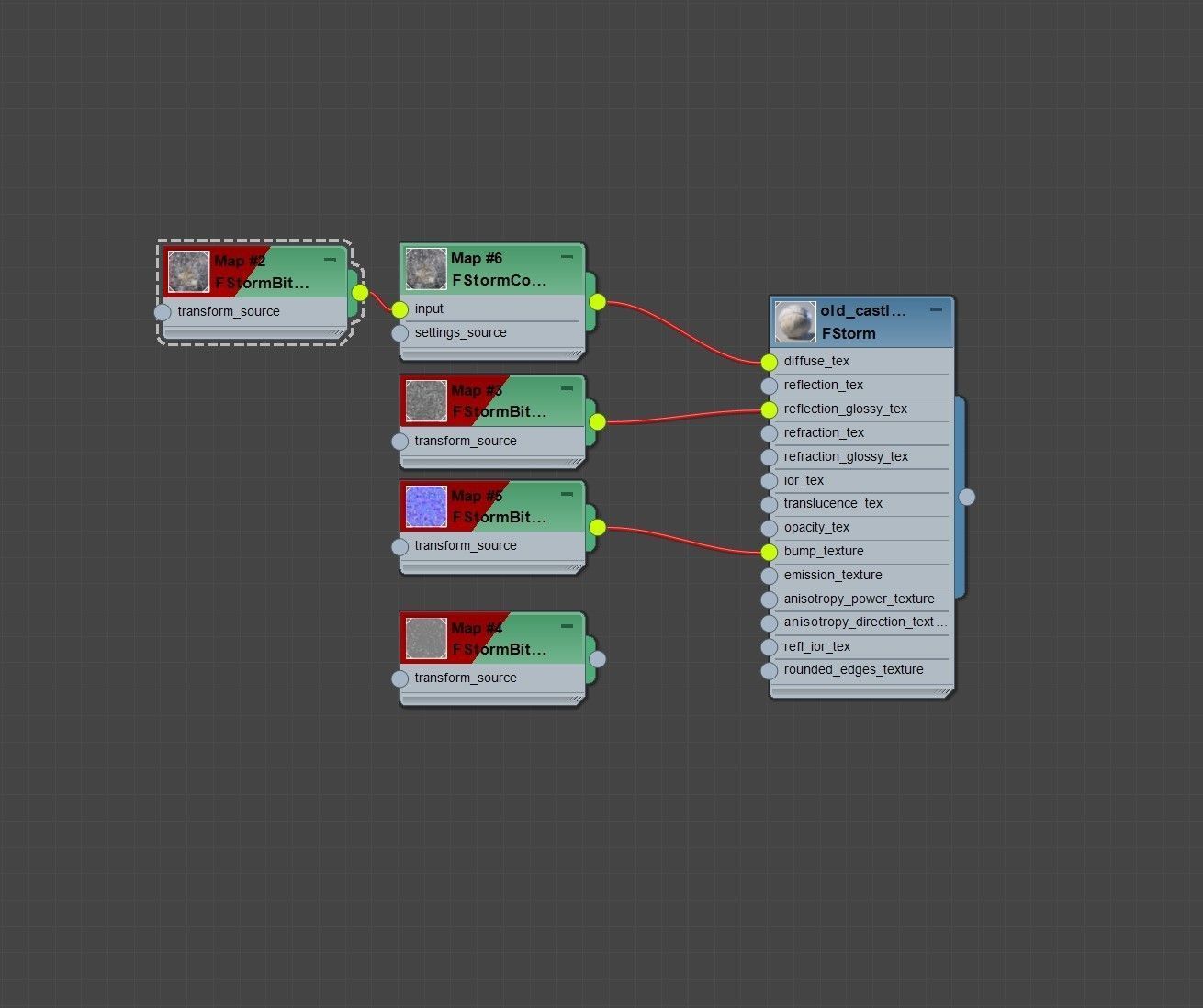 Old castle wall part A Low-poly 3D model_5
