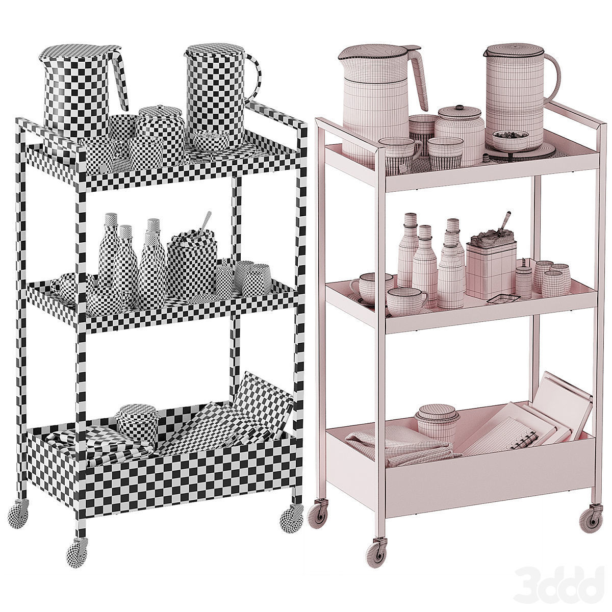 Ikea kitchen Rolling storage-3 3D model_4