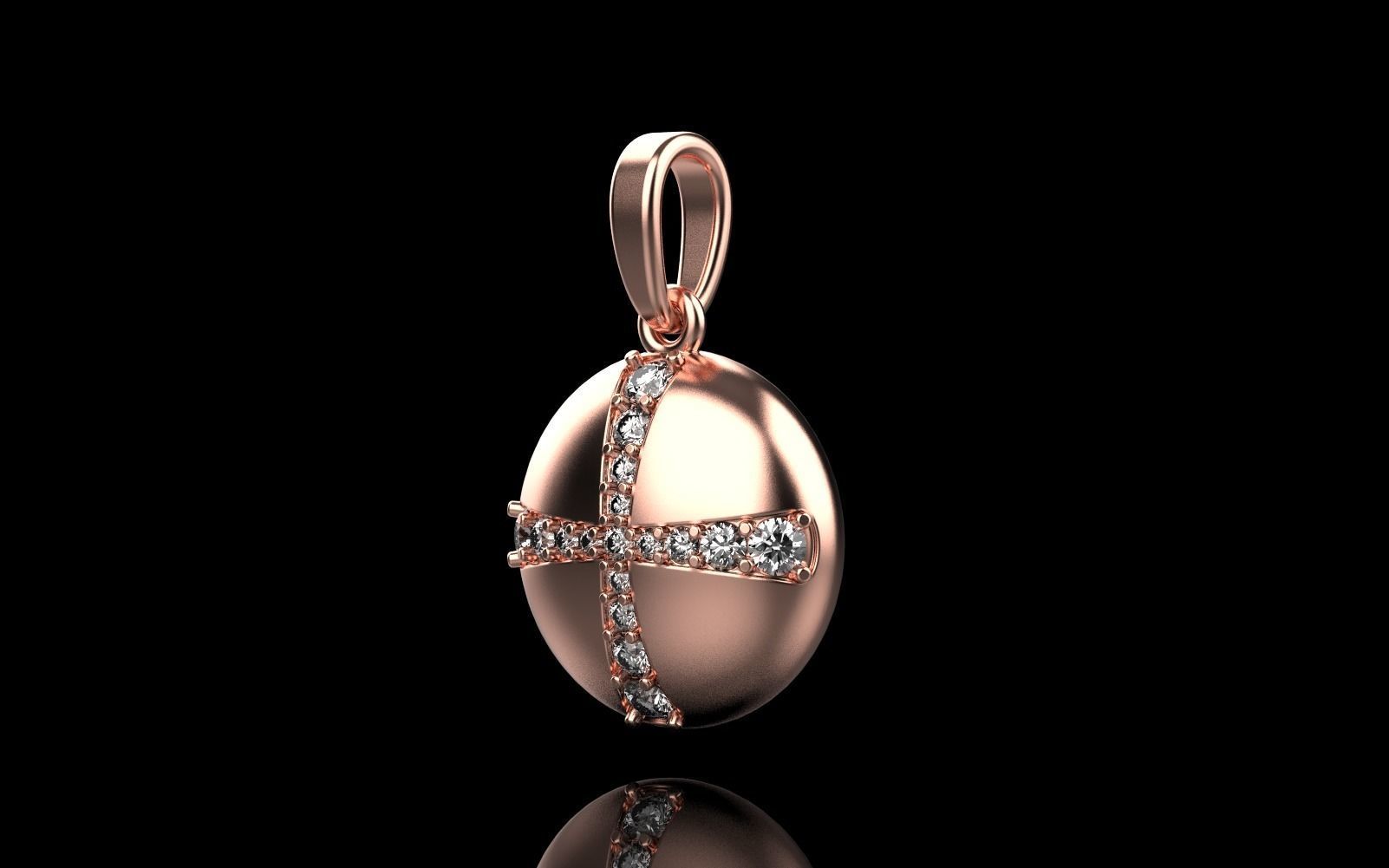 cross hollow pendant model 345 3D print model_30