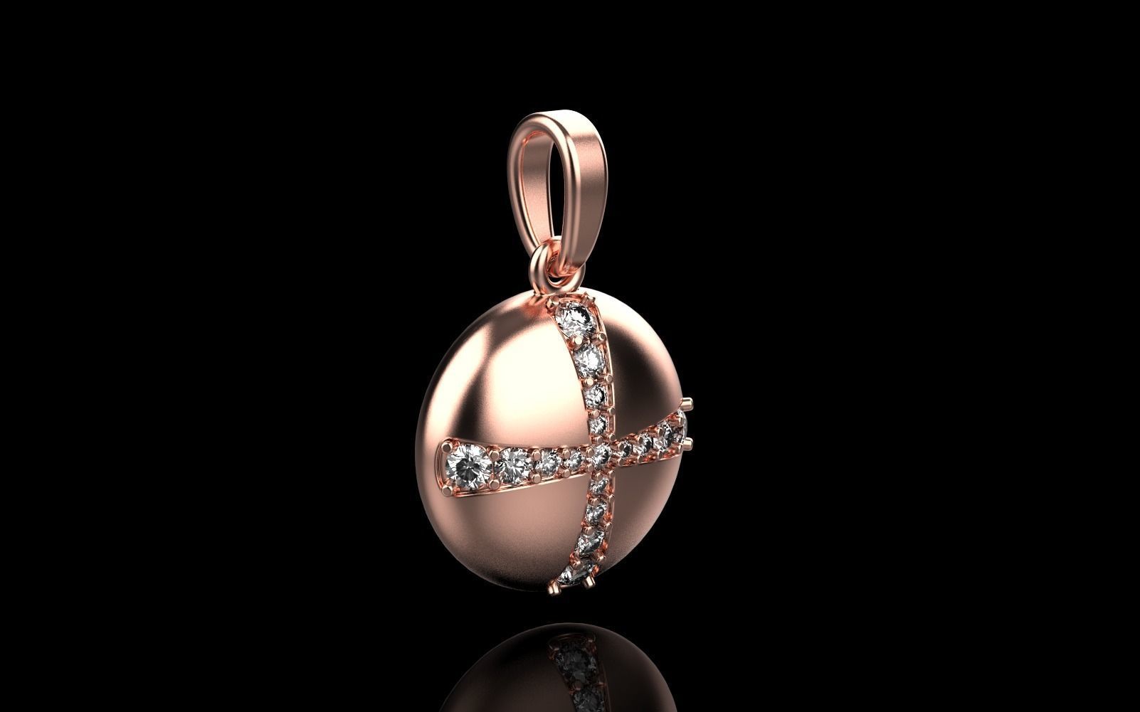 cross hollow pendant model 345 3D print model_23