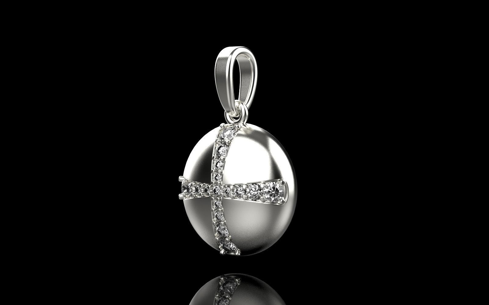 cross hollow pendant model 345 3D print model_32