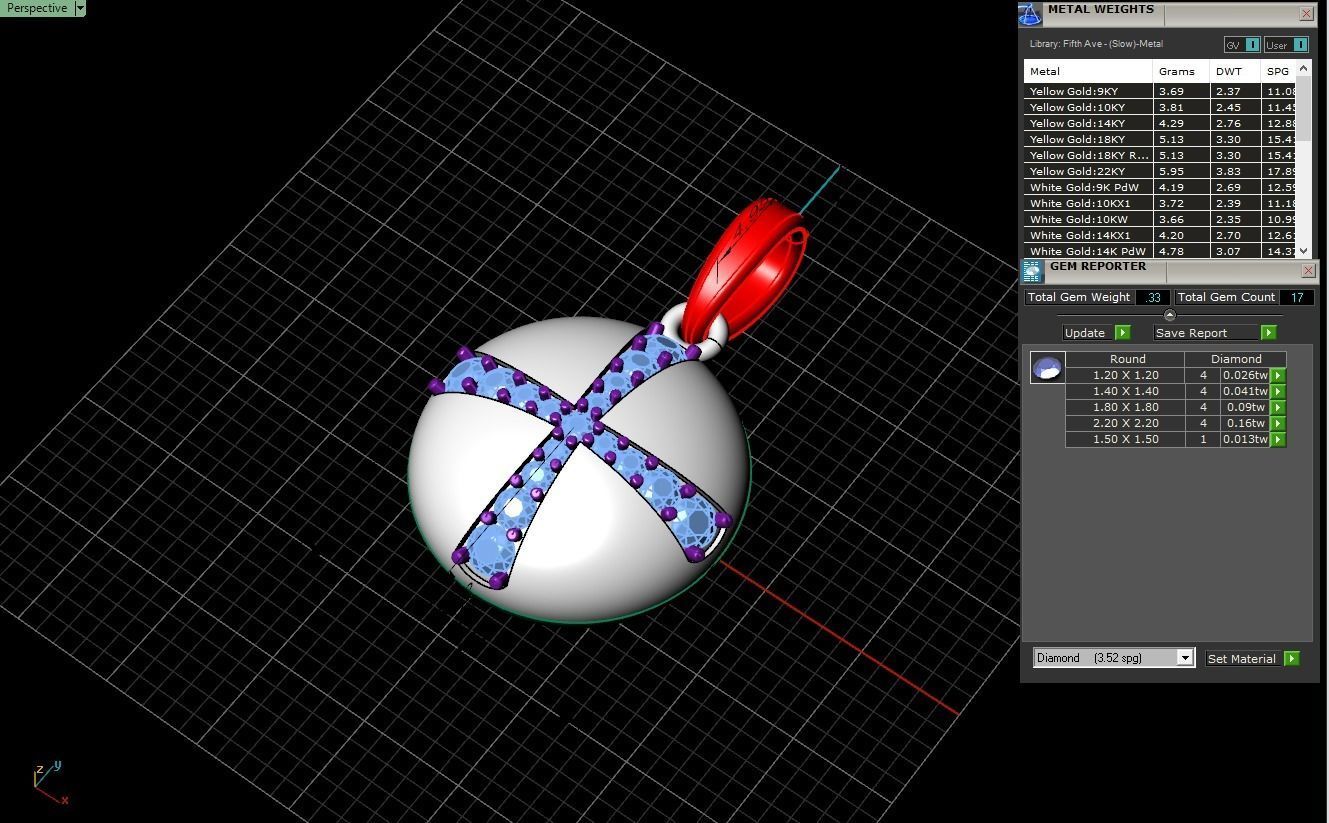 cross hollow pendant model 345 3D print model_4