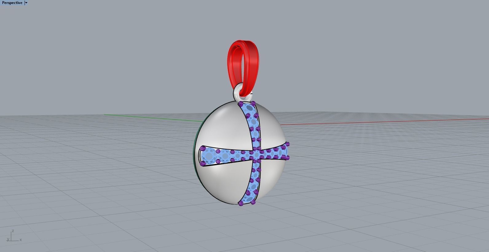 cross hollow pendant model 345 3D print model_7