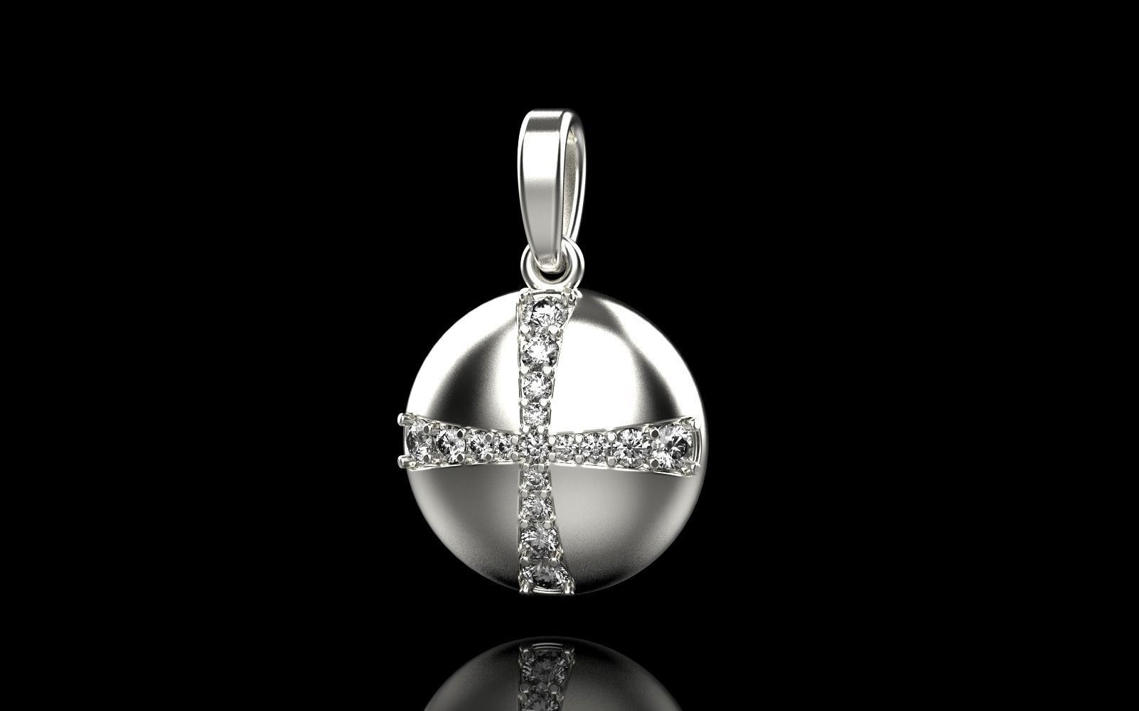 cross hollow pendant model 345 3D print model_18