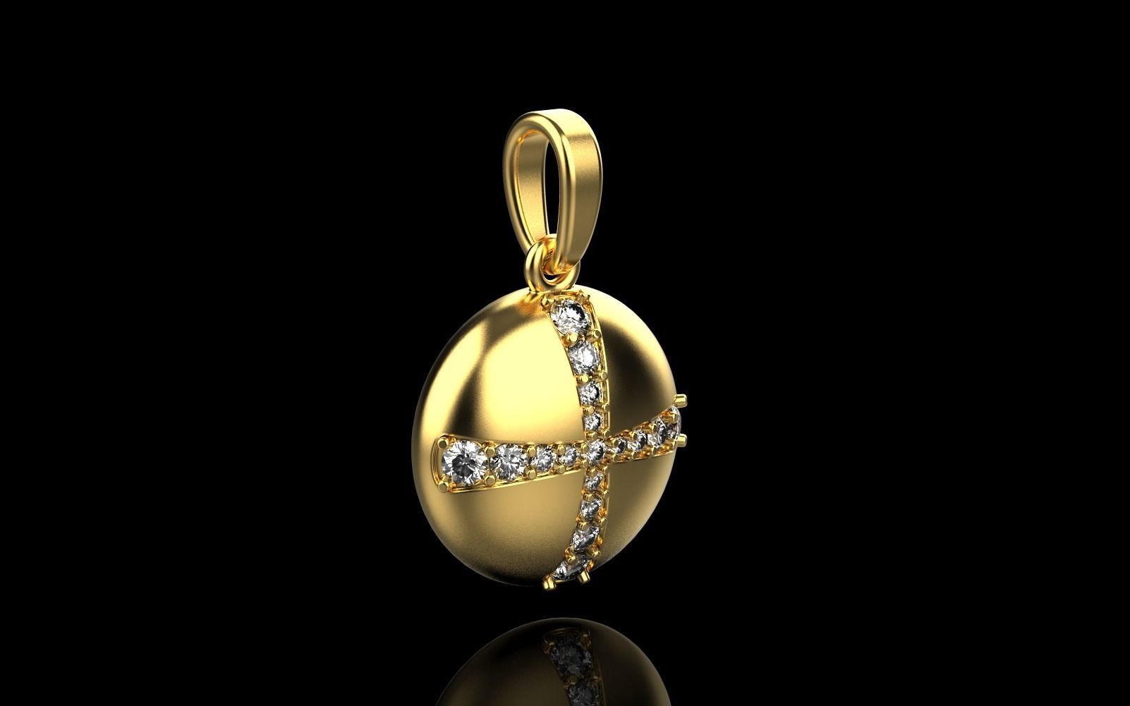 cross hollow pendant model 345 3D print model_20