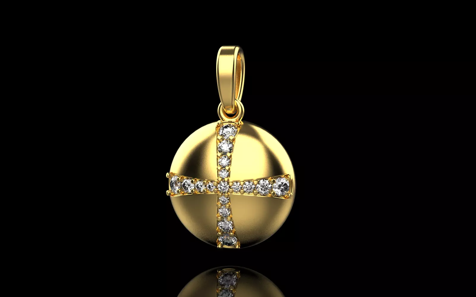 cross hollow pendant model 345 3D print model_0