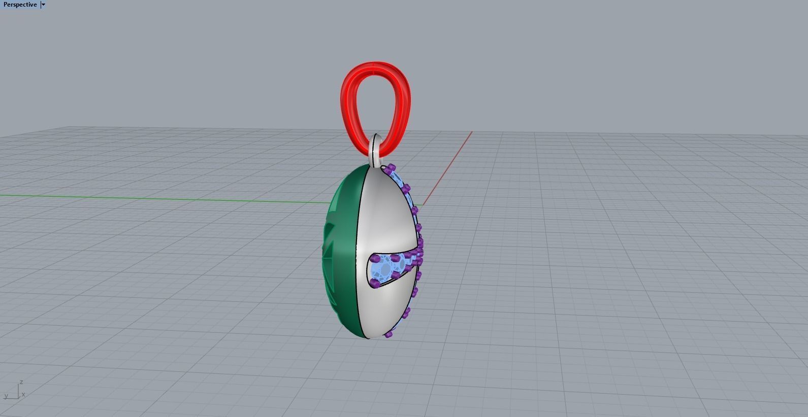 cross hollow pendant model 345 3D print model_9