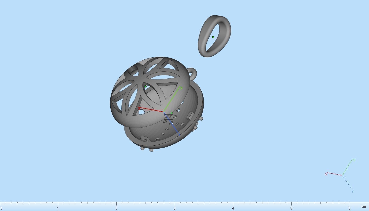 cross hollow pendant model 345 3D print model_15