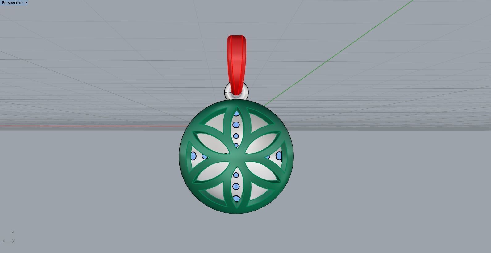 cross hollow pendant model 345 3D print model_8