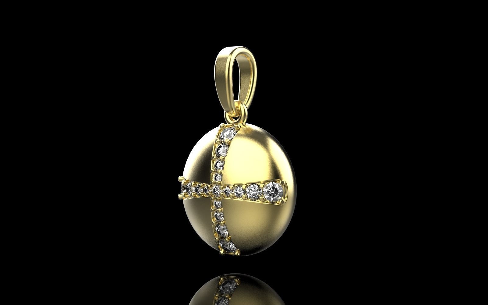 cross hollow pendant model 345 3D print model_28