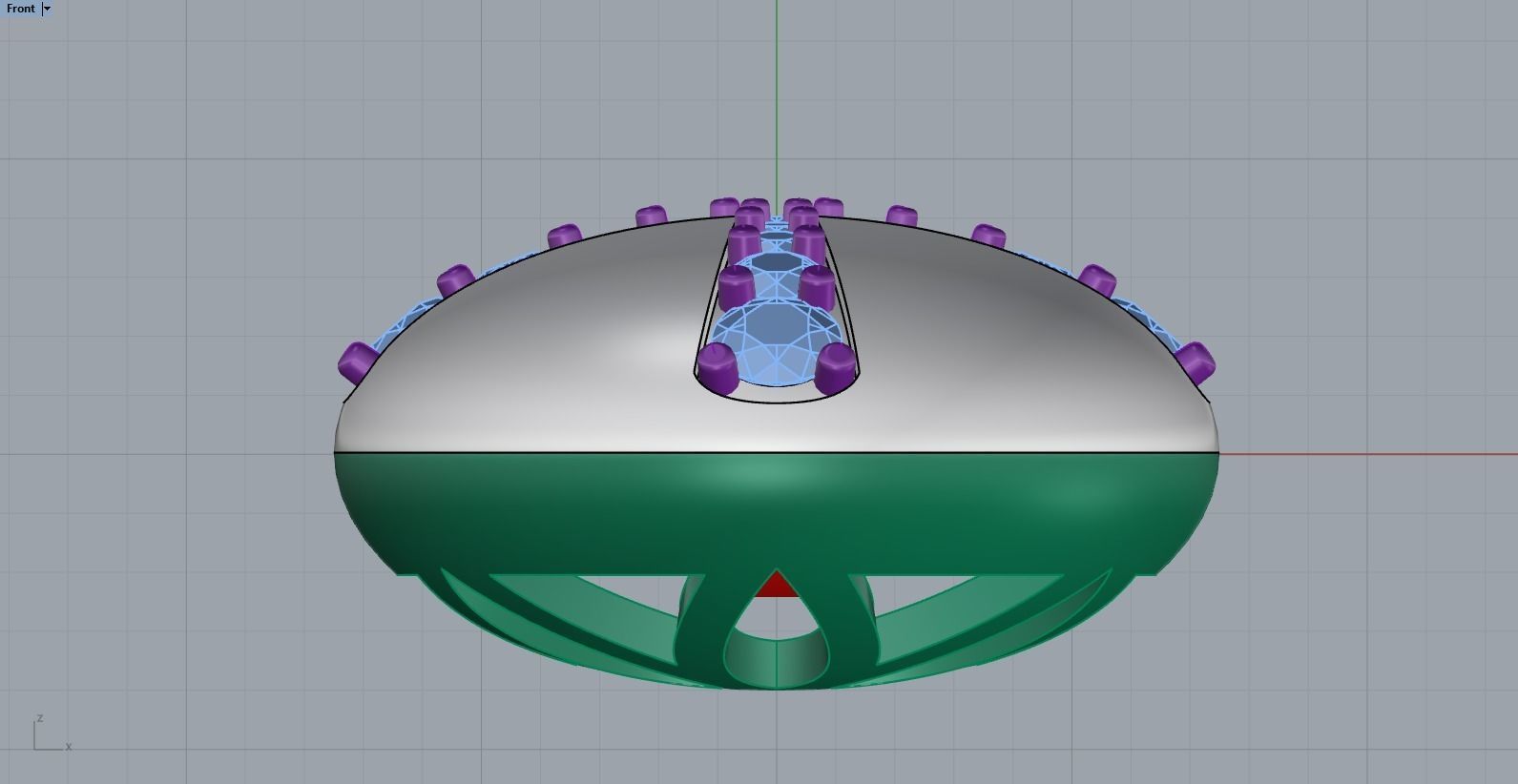 cross hollow pendant model 345 3D print model_11