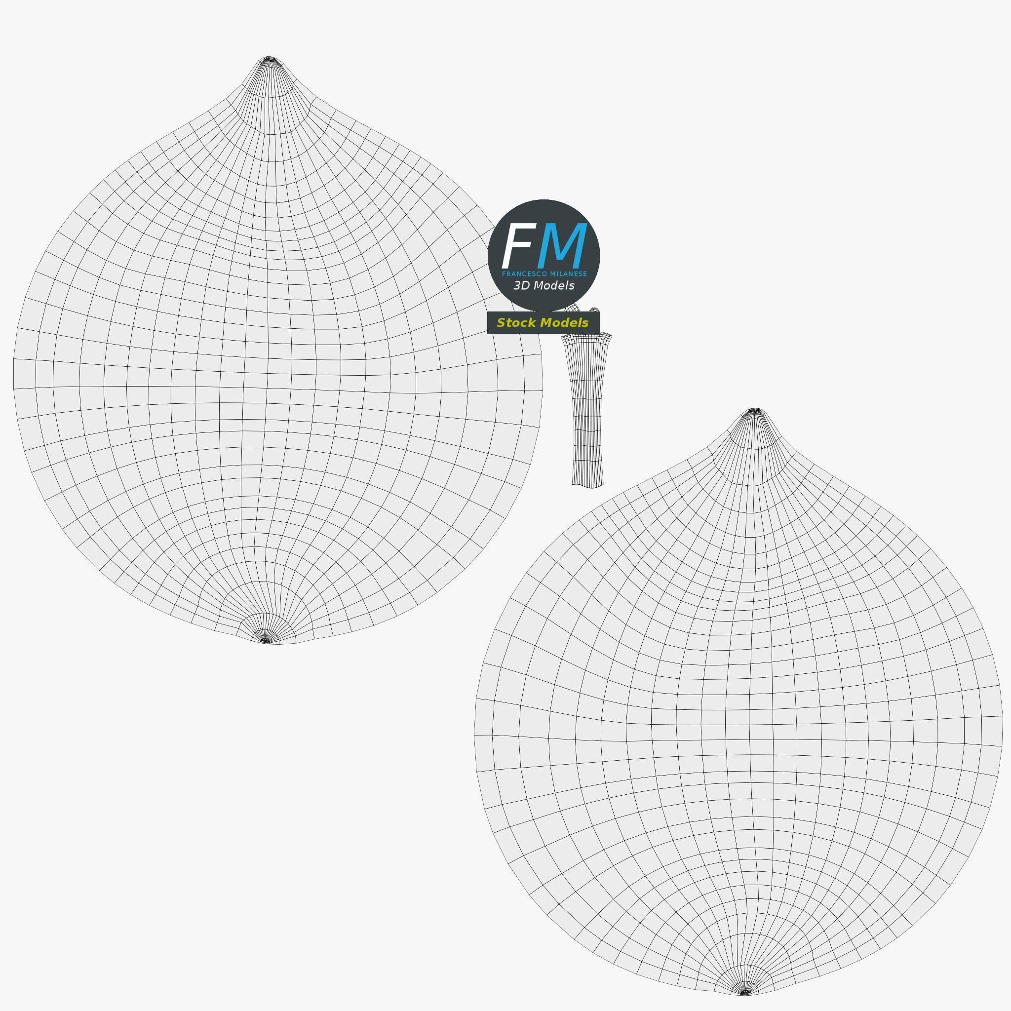 Green apples 3D model_12