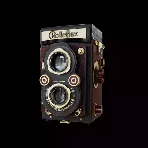 Vintage Custom Photocamera Rolleiflex 3D model