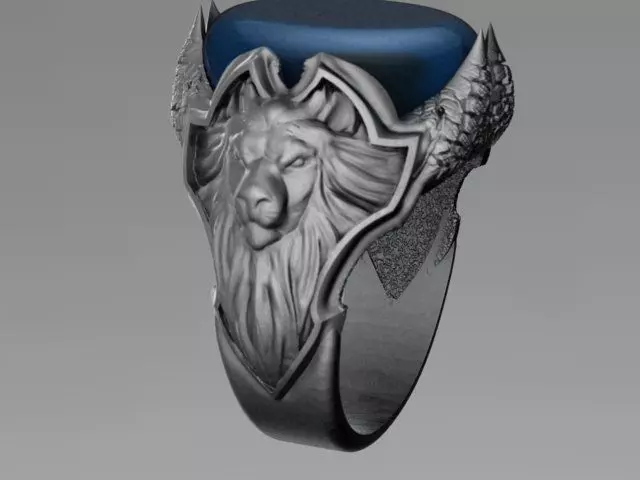 lion ring 3D model_0