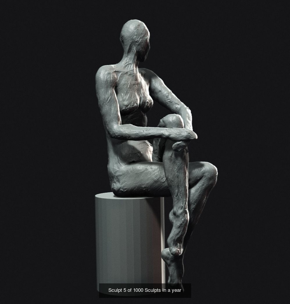 Excerpt from the 1000 sculpts in a year series 3D Model Collection_5