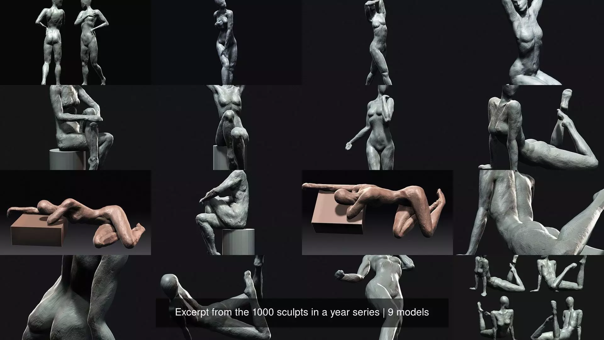 Excerpt from the 1000 sculpts in a year series 3D Model Collection_0