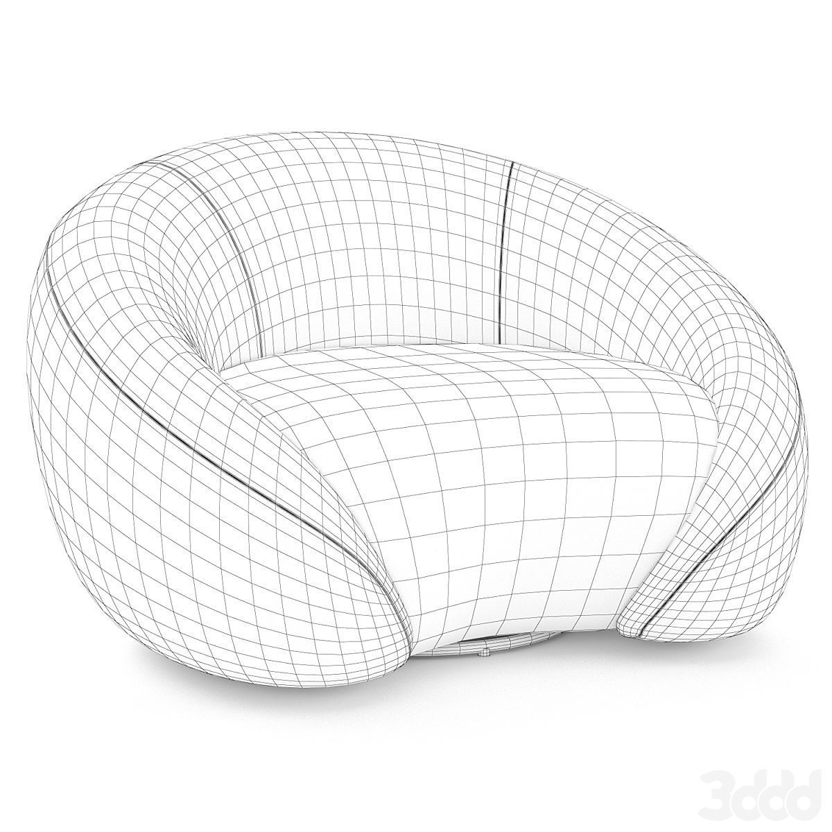 Embrace Swivel Chair 3D model_1