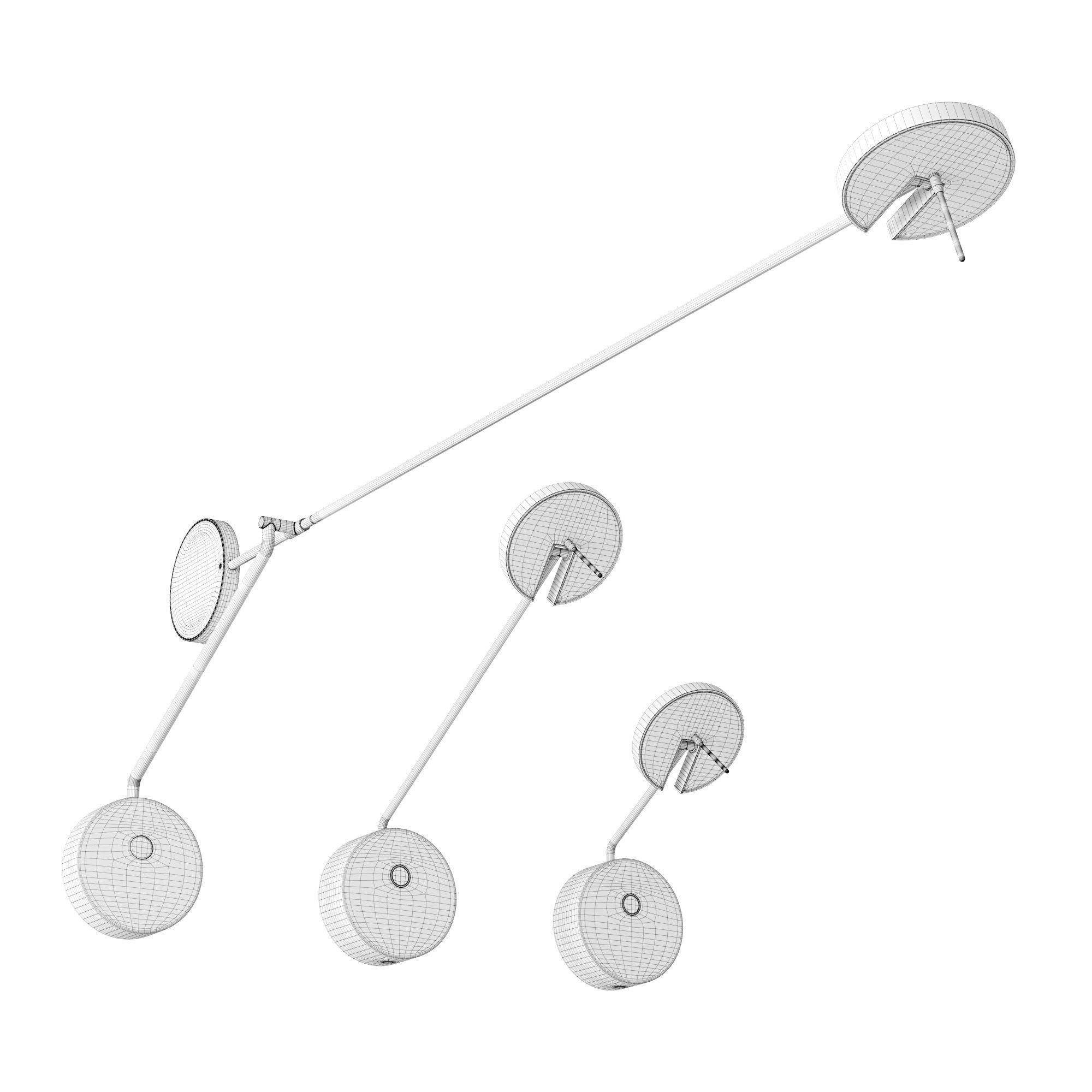 Invisible Wall Lamps LedsC4 set 01 3D model_5
