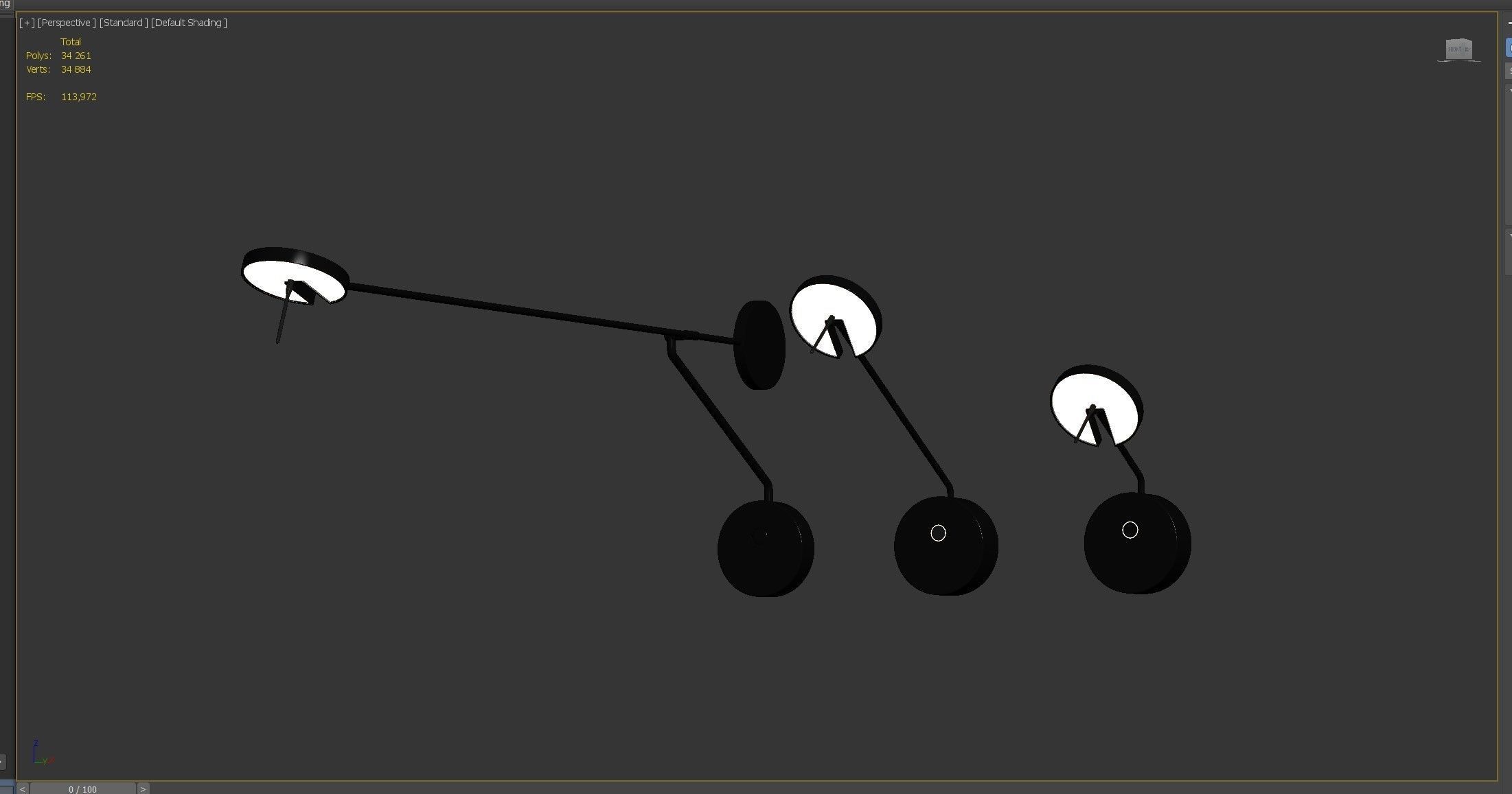 Invisible Wall Lamps LedsC4 set 01 3D model_7