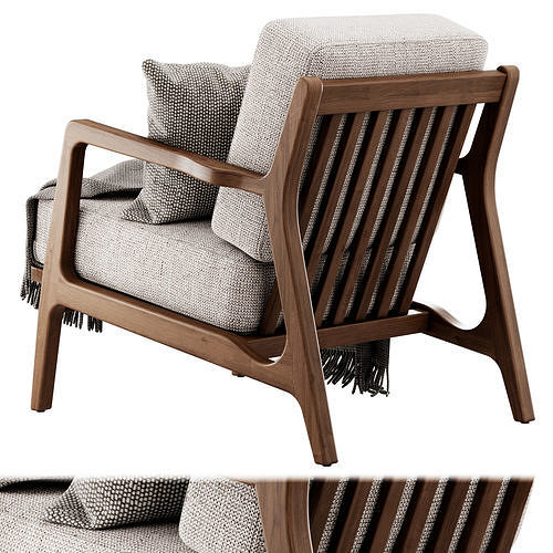 Verity Lounge Chair by Poly and Bark 3D model 3