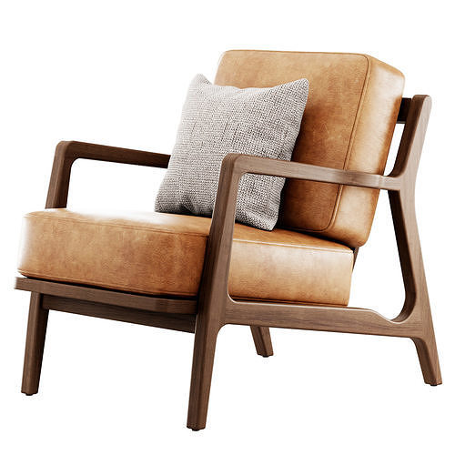 Verity Lounge Chair by Poly and Bark 3D model 4