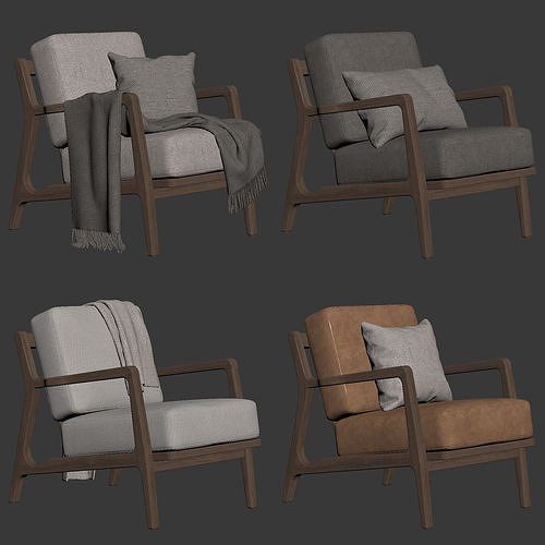 Verity Lounge Chair by Poly and Bark 3D model 7