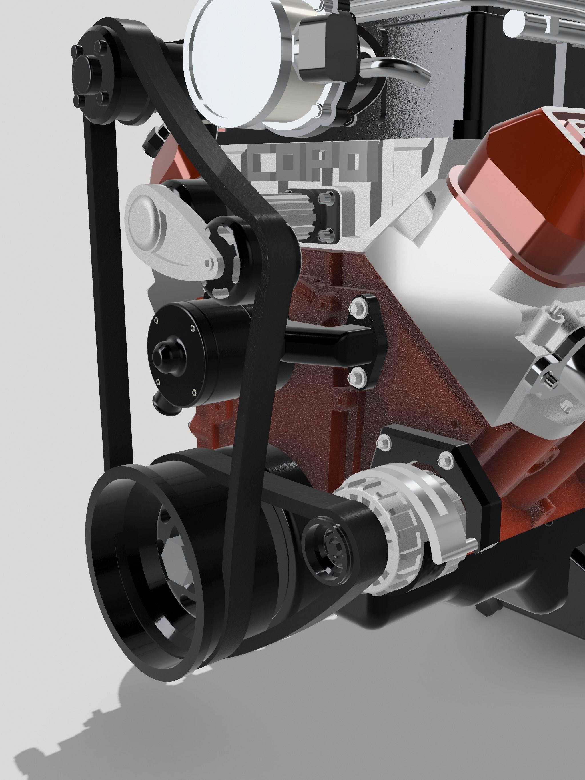 MAGNUSON SUPERCHARGED CHEV ZZ632 ENGINE COMPLETE 3D print model_9