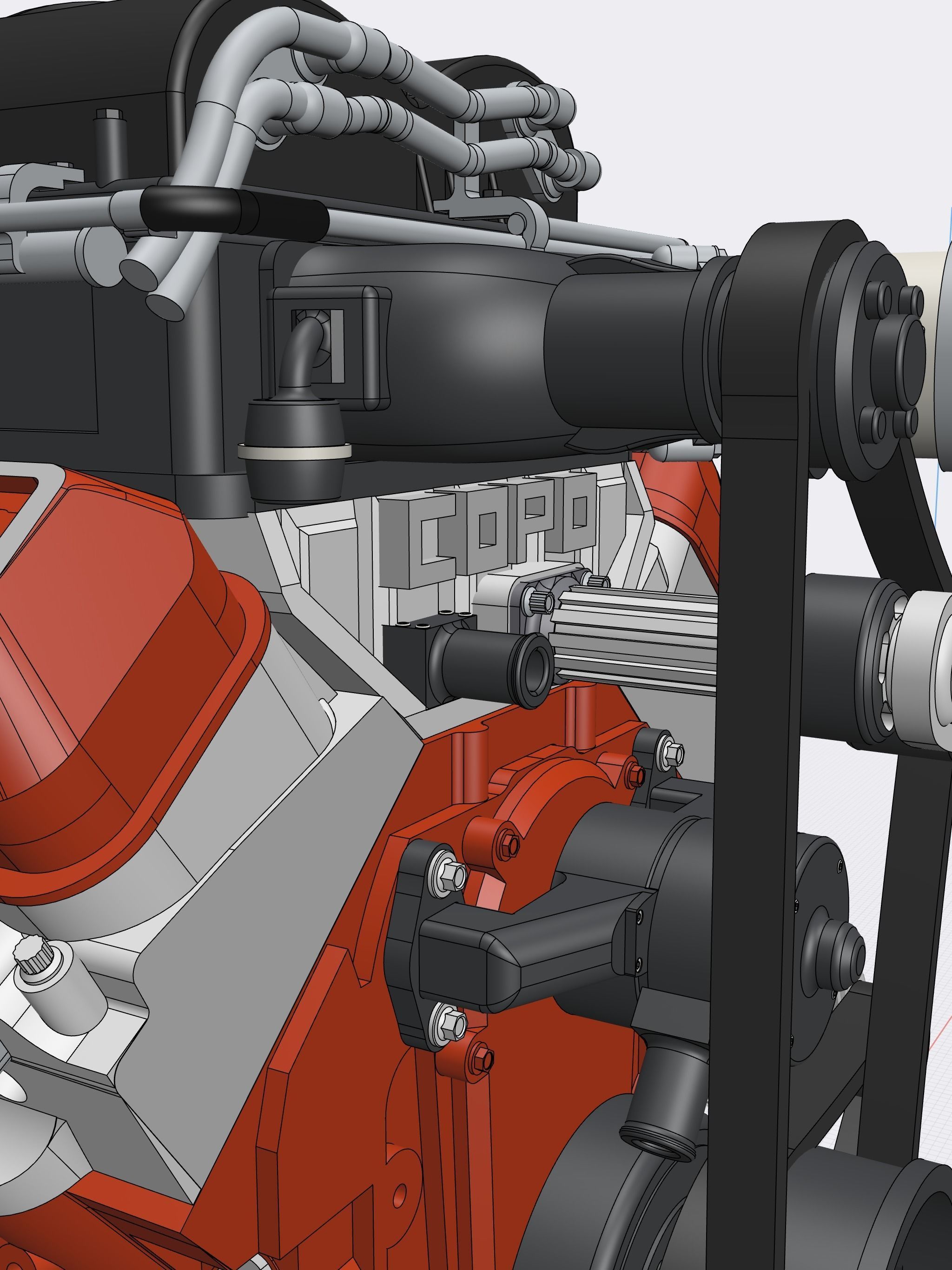 MAGNUSON SUPERCHARGED CHEV ZZ632 ENGINE COMPLETE 3D print model_16