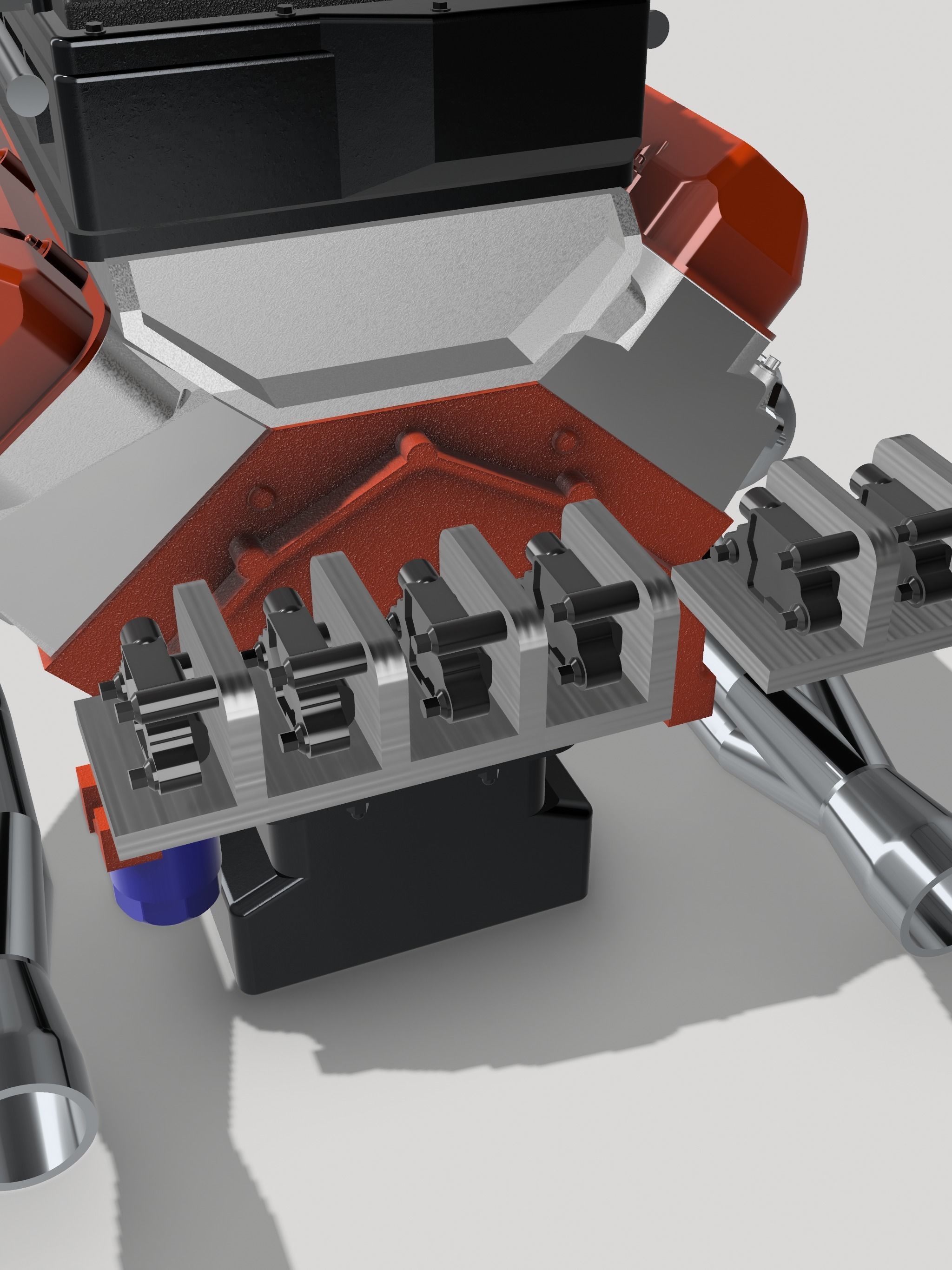 MAGNUSON SUPERCHARGED CHEV ZZ632 ENGINE COMPLETE 3D print model_11