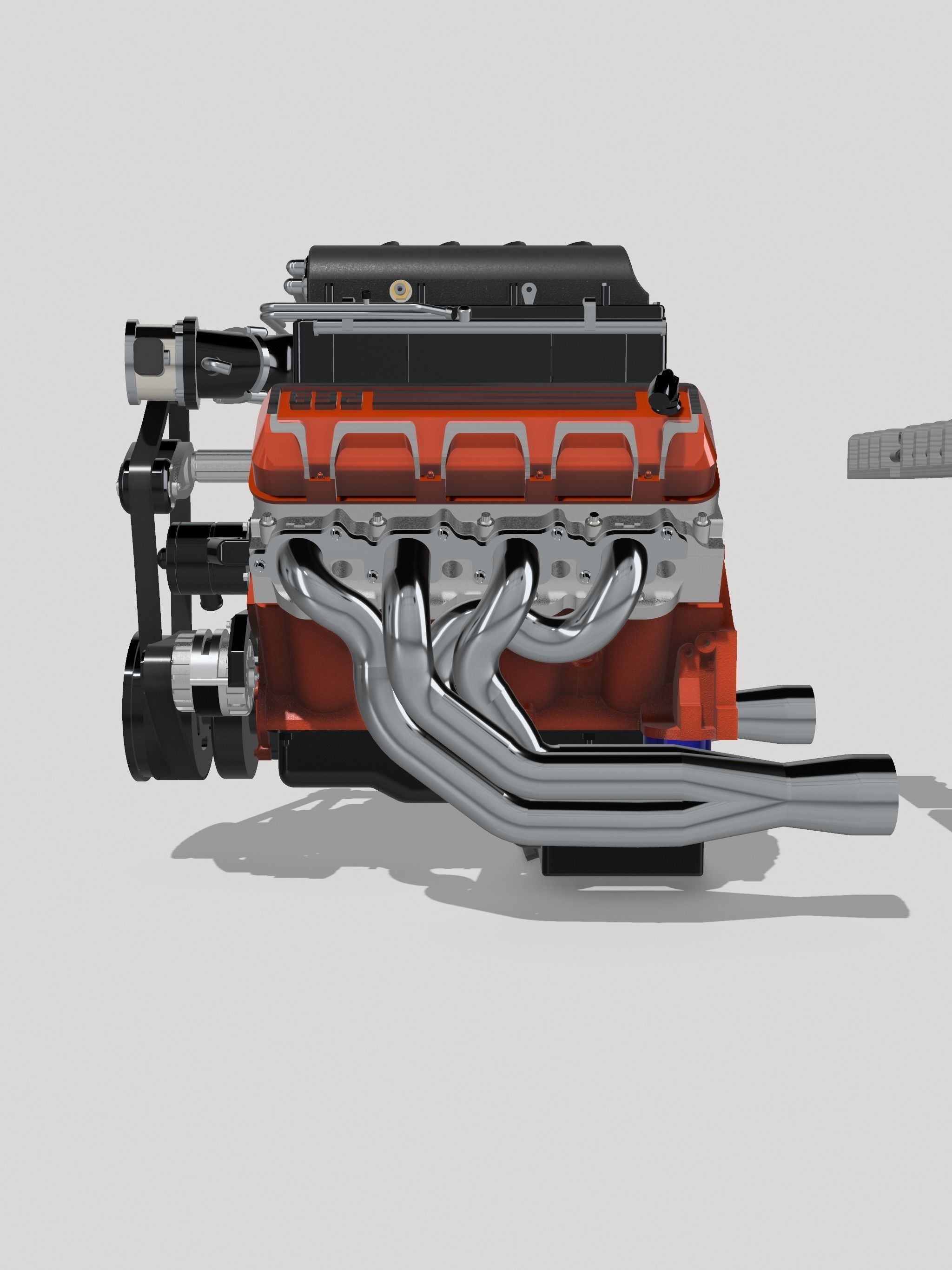MAGNUSON SUPERCHARGED CHEV ZZ632 ENGINE COMPLETE 3D print model_12