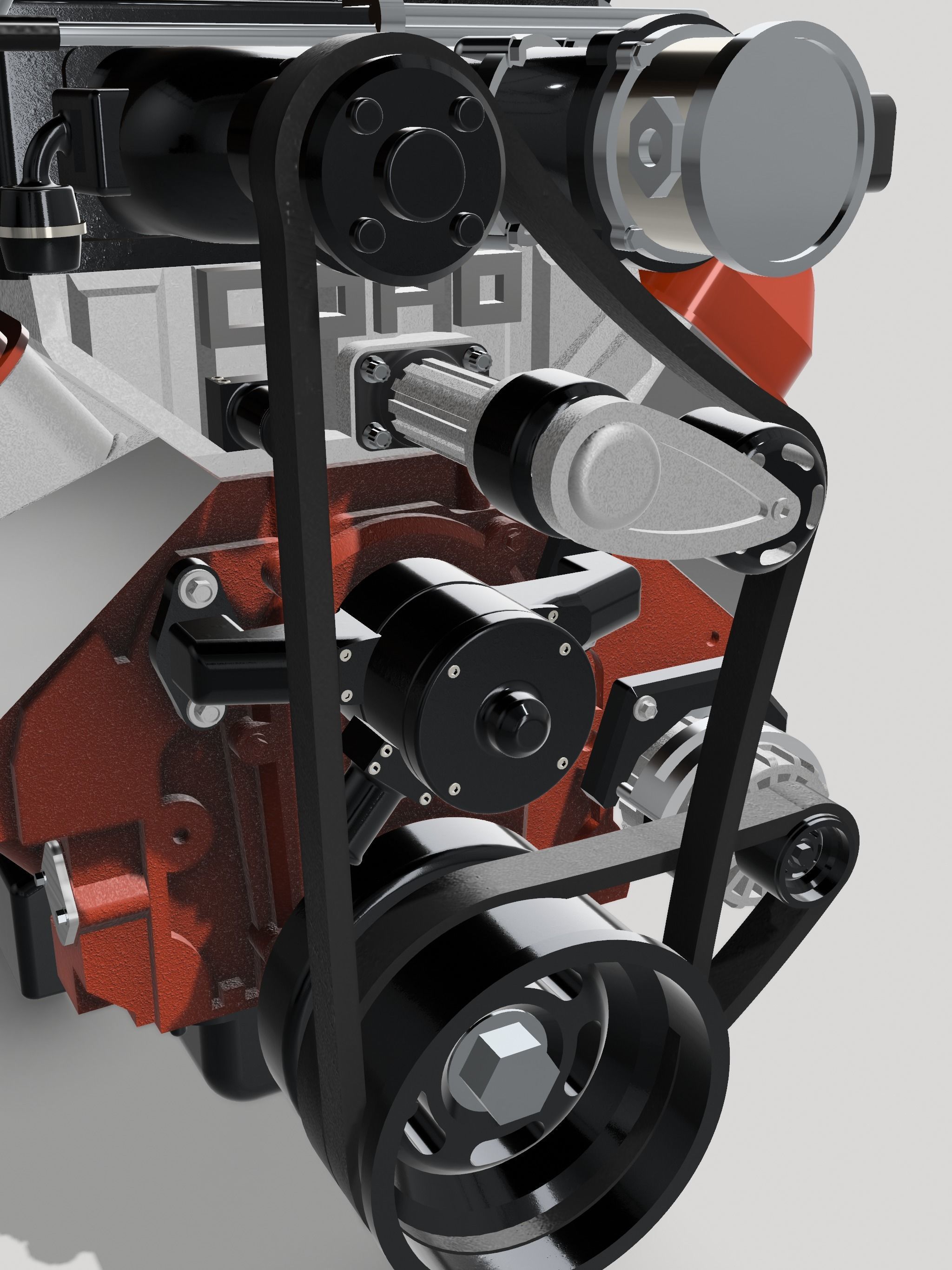 MAGNUSON SUPERCHARGED CHEV ZZ632 ENGINE COMPLETE 3D print model_8